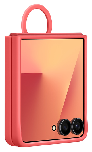 Origineel Samsung Galaxy Z Flip 7 Hoesje Ring Case Siliconen Rood afbeelding 10