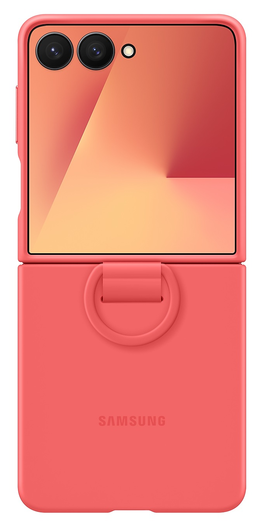 Origineel Samsung Galaxy Z Flip 7 Hoesje Ring Case Siliconen Rood afbeelding 9