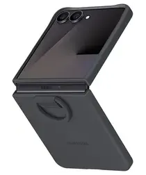Origineel Samsung Galaxy Z Flip 7 Hoesje Ring Case Siliconen Zwart afbeelding