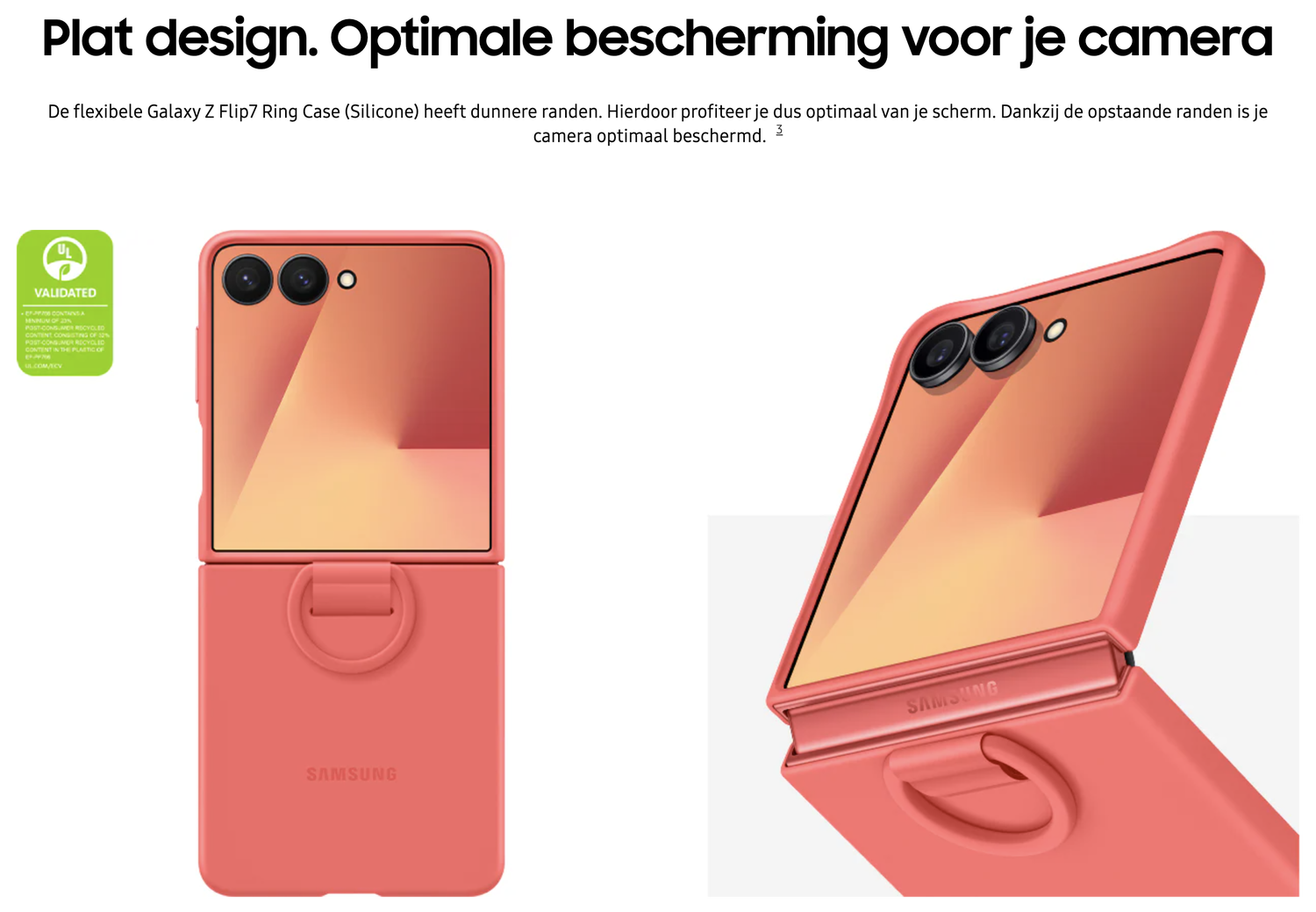 Origineel Samsung Galaxy Z Flip 7 Hoesje Ring Case Siliconen Zwart afbeelding 5