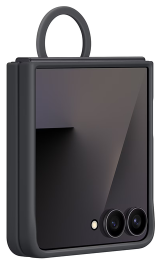 Origineel Samsung Galaxy Z Flip 7 Hoesje Ring Case Siliconen Zwart afbeelding 10