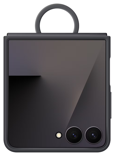 Origineel Samsung Galaxy Z Flip 7 Hoesje Ring Case Siliconen Zwart afbeelding 2