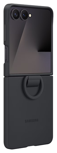 Origineel Samsung Galaxy Z Flip 7 Hoesje Ring Case Siliconen Zwart afbeelding 3