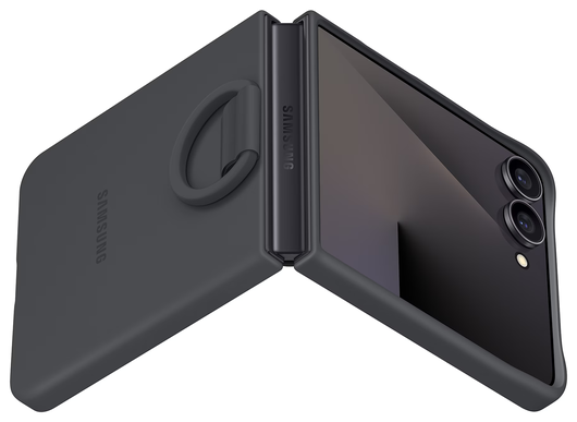 Origineel Samsung Galaxy Z Flip 7 Hoesje Ring Case Siliconen Zwart afbeelding 8