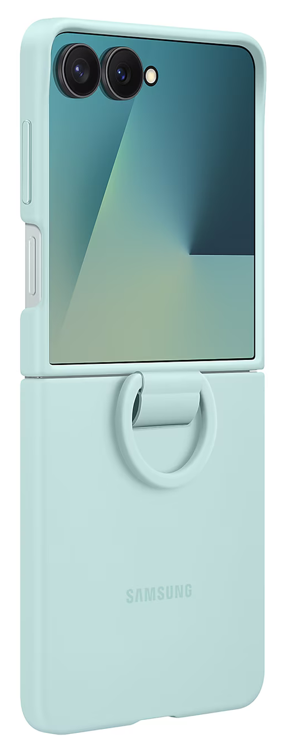 Origineel Samsung Galaxy Z Flip 7 Hoesje Ring Case Siliconen Mint afbeelding 3