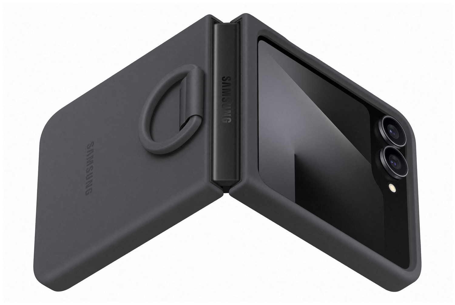 Origineel Samsung Galaxy Z Flip 7 FE Hoesje Silicone Case Back Cover Zwart afbeelding 2