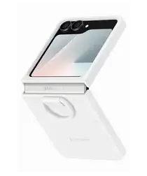 Origineel Samsung Galaxy Z Flip 7 FE / 6 Hoesje Silicone Case Back Cover Wit afbeelding
