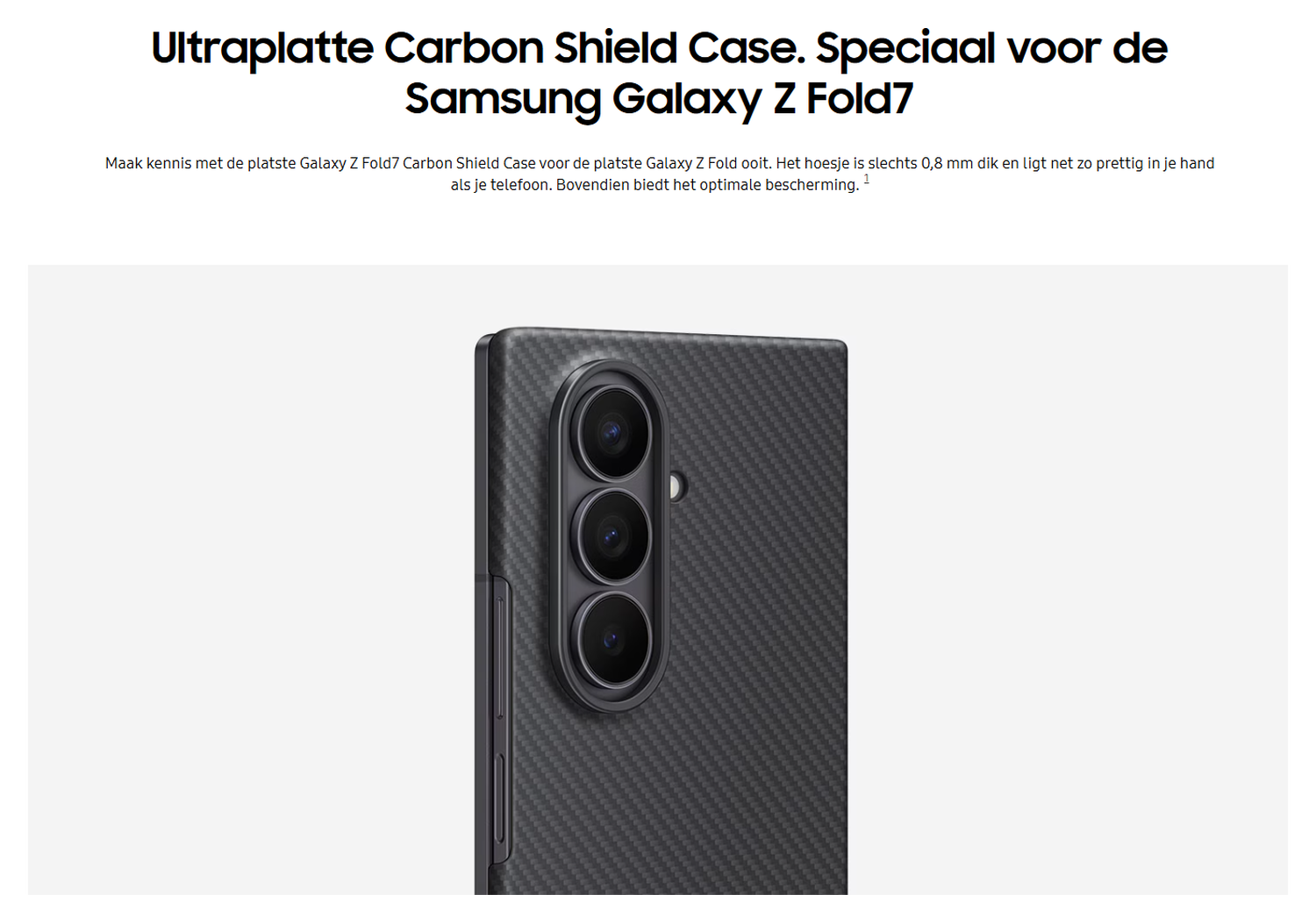 Origineel Samsung Galaxy Z Fold 7 Hoesje Carbon Shield Case Zwart afbeelding 6