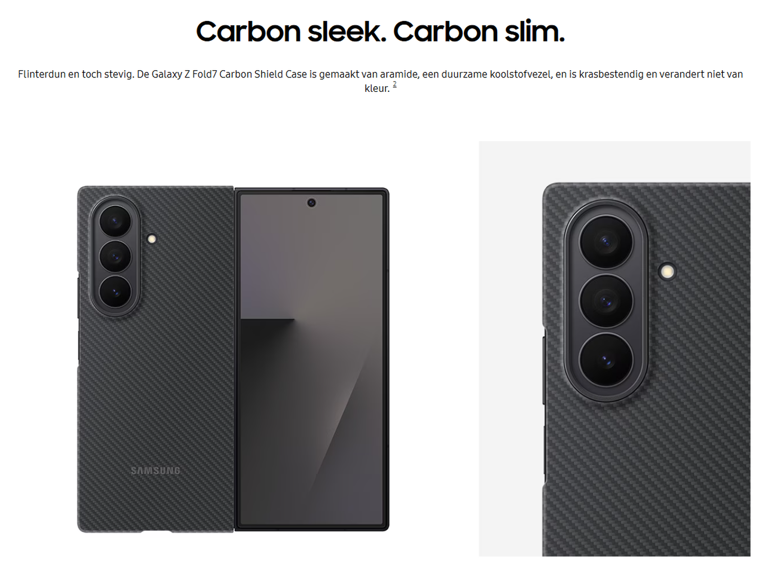 Origineel Samsung Galaxy Z Fold 7 Hoesje Carbon Shield Case Zwart afbeelding 7