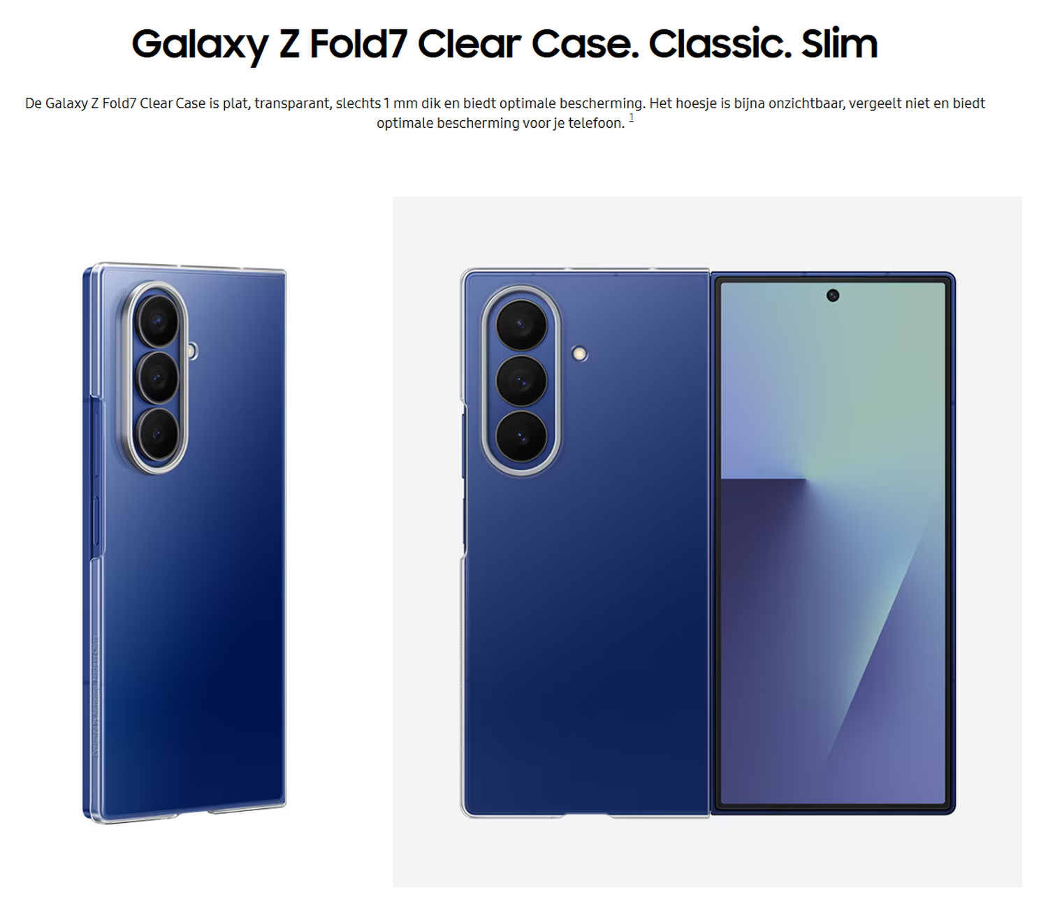 Origineel Samsung Galaxy Z Fold 7 Hoesje Clear Case Transparant afbeelding 6