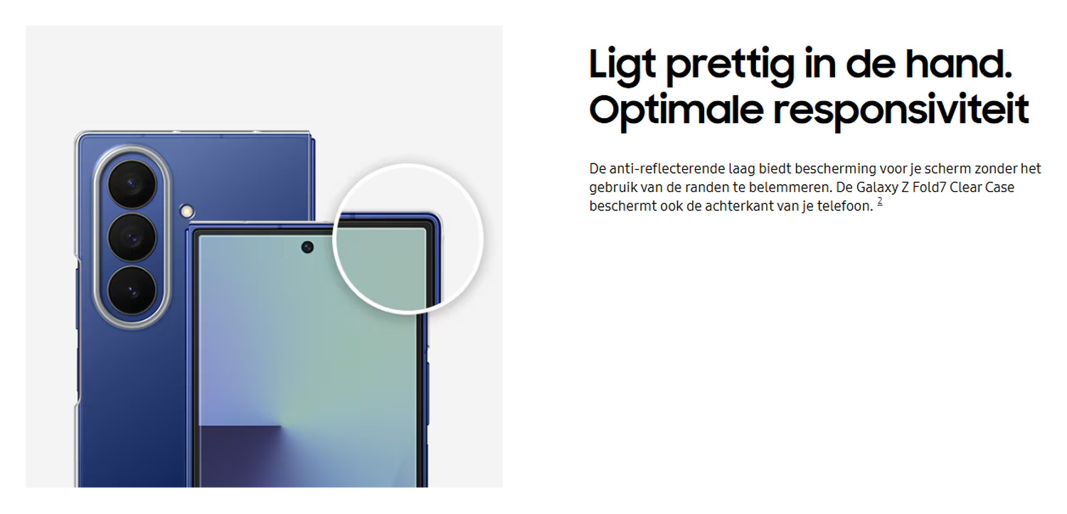 Origineel Samsung Galaxy Z Fold 7 Hoesje Clear Case Transparant afbeelding 7