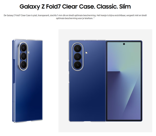 Origineel Samsung Galaxy Z Fold 7 Hoesje Clear Case Transparant afbeelding 6