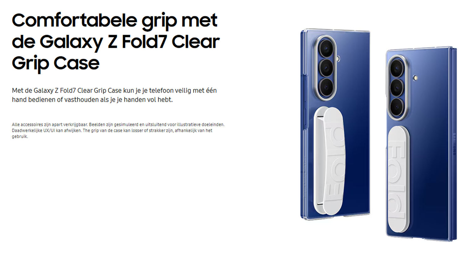 Origineel Samsung Galaxy Z Fold 7 Hoesje Clear Grip Case Transparent afbeelding 5