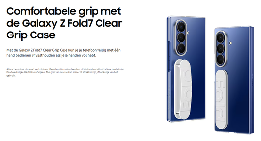 Origineel Samsung Galaxy Z Fold 7 Hoesje Clear Grip Case Transparent afbeelding 5