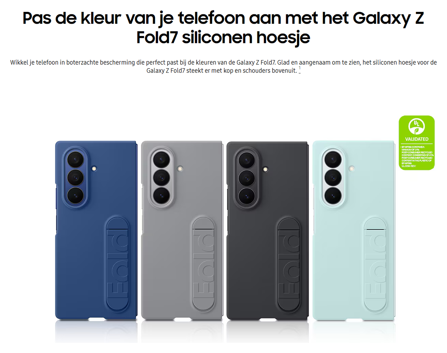 Origineel Samsung Galaxy Z Fold 7 Hoesje Silicone Case Back Cover Grijs afbeelding 6