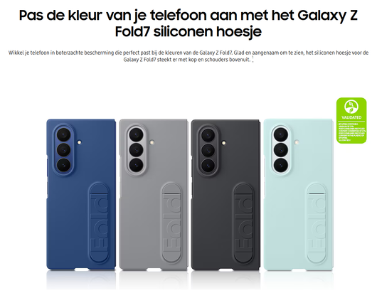 Origineel Samsung Galaxy Z Fold 7 Hoesje Silicone Case Back Cover Grijs afbeelding 6