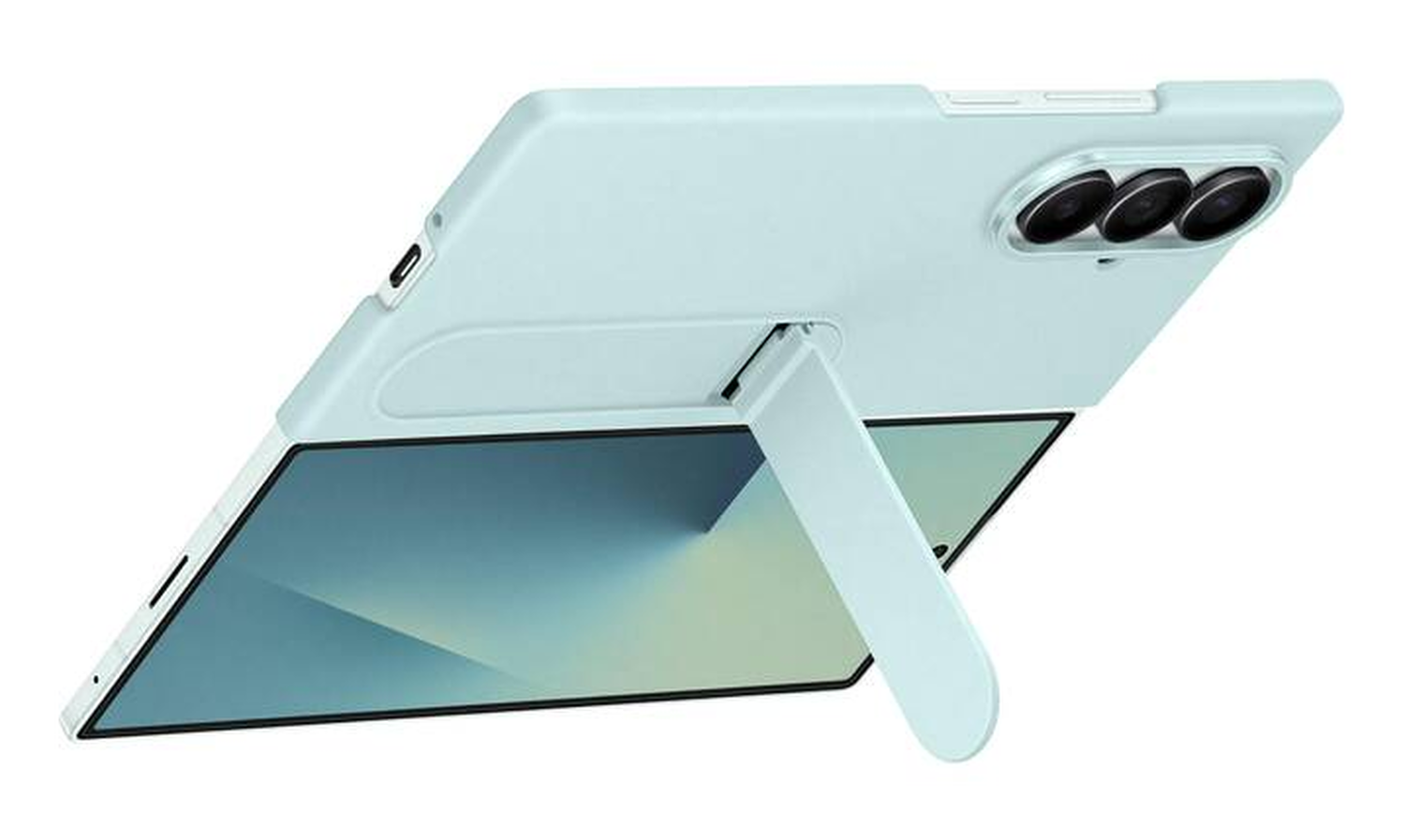 Origineel Samsung Galaxy Z Fold 7 Hoesje Silicone Case Back Cover Mint Groen afbeelding 4