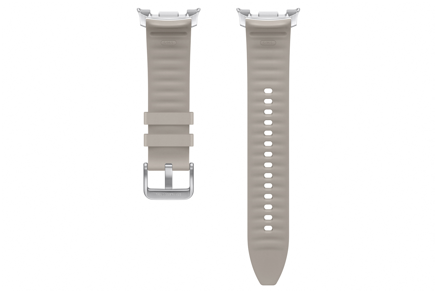 Origineel Samsung Galaxy Watch 8 Bandje Hybrid (S/M/L) Taupe afbeelding 2