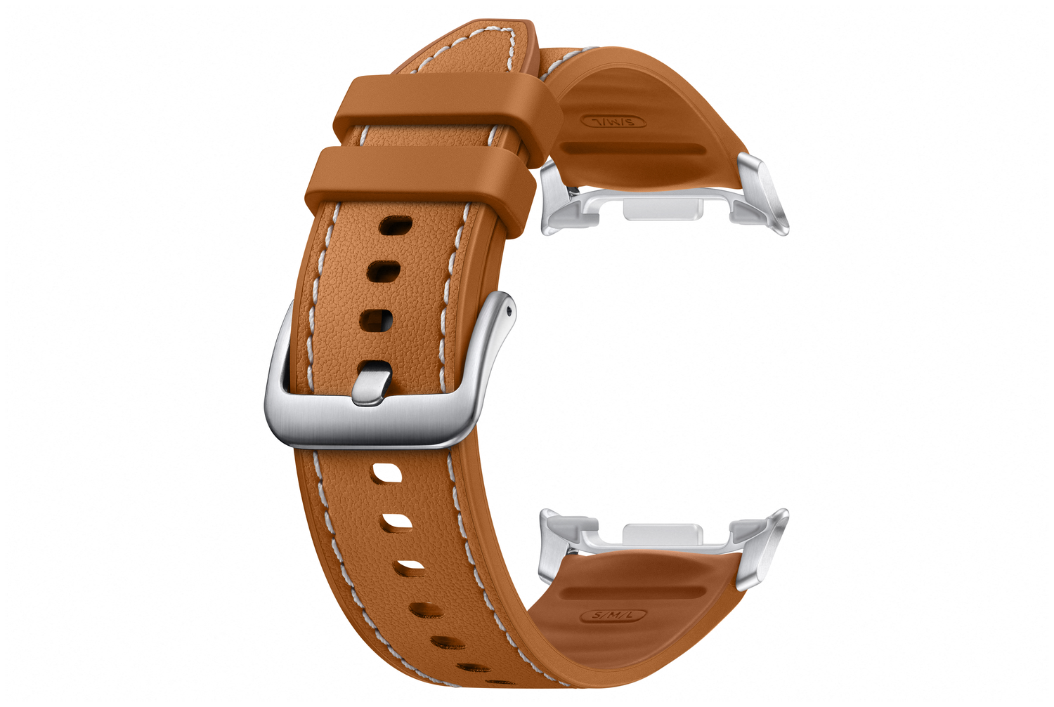 Origineel Samsung Galaxy Watch 8 Bandje Hybrid (S/M/L) Bruin afbeelding 3