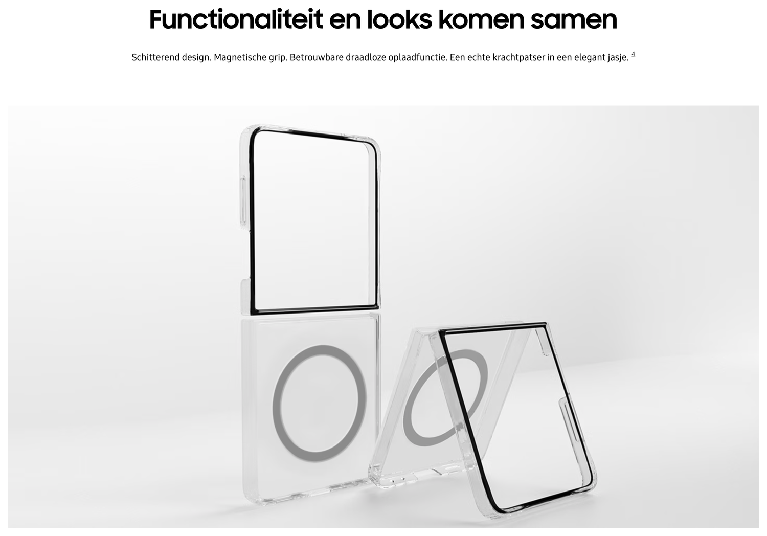 Origineel Samsung Galaxy Z Flip 7 Hoesje Clear Magnet Case Transparant afbeelding 6