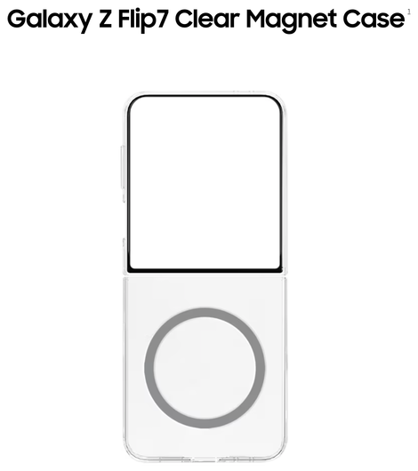 Origineel Samsung Galaxy Z Flip 7 Hoesje Clear Magnet Case Transparant afbeelding 3