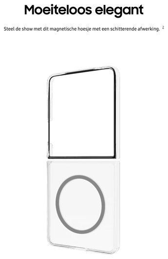 Origineel Samsung Galaxy Z Flip 7 Hoesje Clear Magnet Case Transparant afbeelding 4