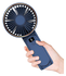 Draagbare Mini Hand Ventilator Oplaadbaar met Nekkoord Blauw afbeelding 2