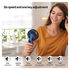 Draagbare Mini Hand Ventilator Oplaadbaar met Nekkoord Blauw afbeelding 3