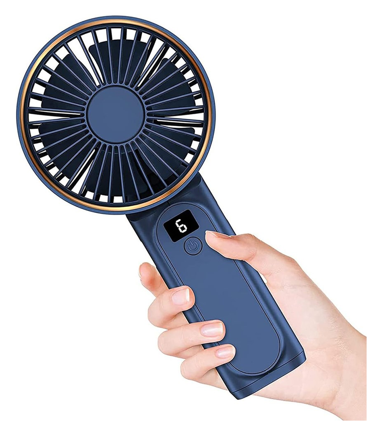 Draagbare Mini Hand Ventilator Oplaadbaar met Nekkoord Zwart afbeelding 2