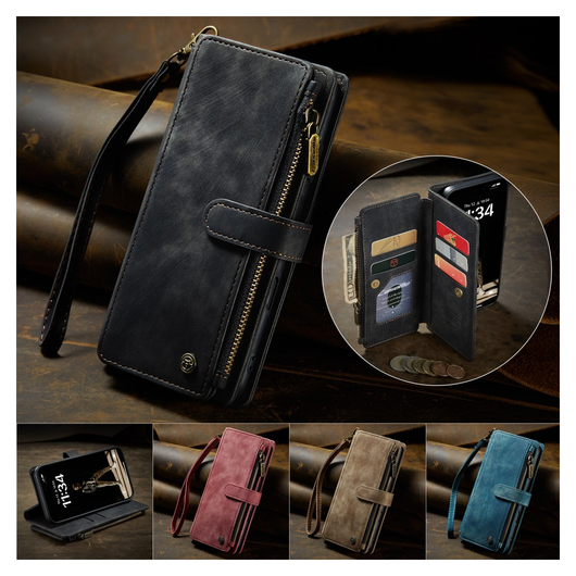 CaseMe C30 Apple iPhone 17 Hoesje Pasjeshouder Book Case Zwart afbeelding 8