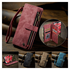 CaseMe C30 Apple iPhone 17 Hoesje Pasjeshouder Book Case Rood afbeelding 8