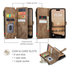 CaseMe C30 Apple iPhone 17 Pro Hoesje Pasjeshouder Book Case Bruin afbeelding 3