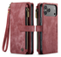 CaseMe C30 Apple iPhone 17 Pro Hoesje Pasjeshouder Book Case Rood