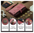 CaseMe C30 Apple iPhone 17 Pro Hoesje Pasjeshouder Book Case Rood afbeelding 8