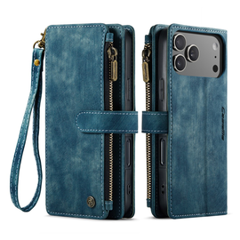 CaseMe C30 Apple iPhone 17 Pro Hoesje Pasjeshouder Book Case Blauw afbeelding