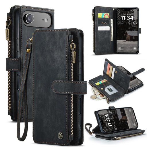 CaseMe C30 Apple iPhone Air Hoesje Pasjeshouder Book Case Zwart afbeelding 2