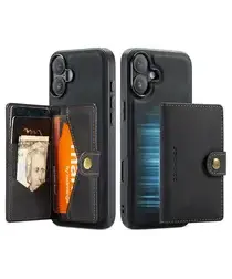 CaseMe JH-01 Apple iPhone 17 Hoesje met Magnetische Kaarthouder Zwart afbeelding