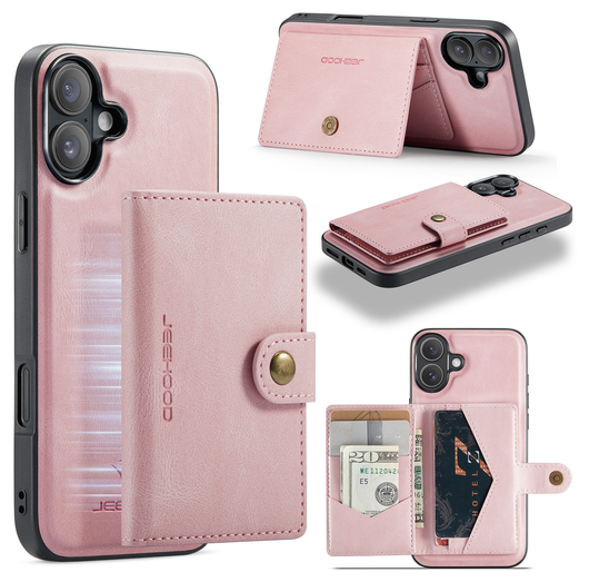 CaseMe JH-01 Apple iPhone 17 Hoesje met Magnetische Kaarthouder Roze afbeelding 9