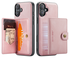 CaseMe JH-01 Apple iPhone 17 Hoesje met Magnetische Kaarthouder Roze afbeelding 1