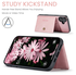 CaseMe JH-01 Apple iPhone 17 Hoesje met Magnetische Kaarthouder Roze afbeelding 5