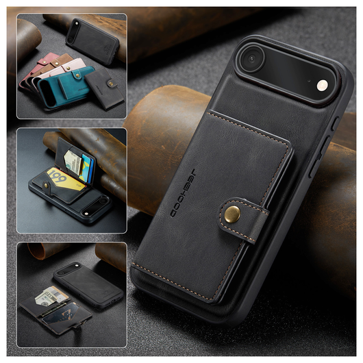 CaseMe JH-01 Apple iPhone Air Hoesje met Magnetische Kaarthouder Zwart afbeelding 10