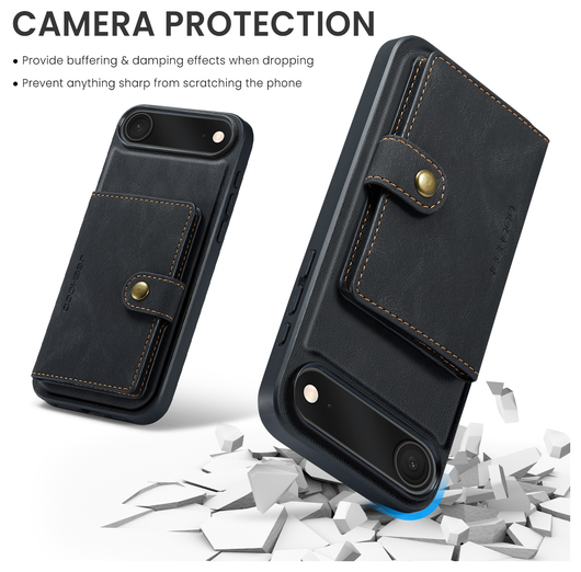 CaseMe JH-01 Apple iPhone Air Hoesje met Magnetische Kaarthouder Zwart afbeelding 7