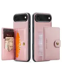CaseMe JH-01 Apple iPhone Air Hoesje met Magnetische Kaarthouder Roze afbeelding