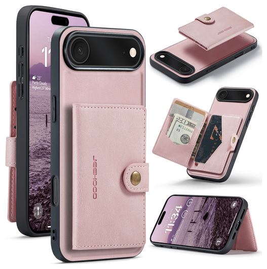 CaseMe JH-01 Apple iPhone Air Hoesje met Magnetische Kaarthouder Roze afbeelding 11