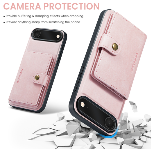 CaseMe JH-01 Apple iPhone Air Hoesje met Magnetische Kaarthouder Roze afbeelding 6