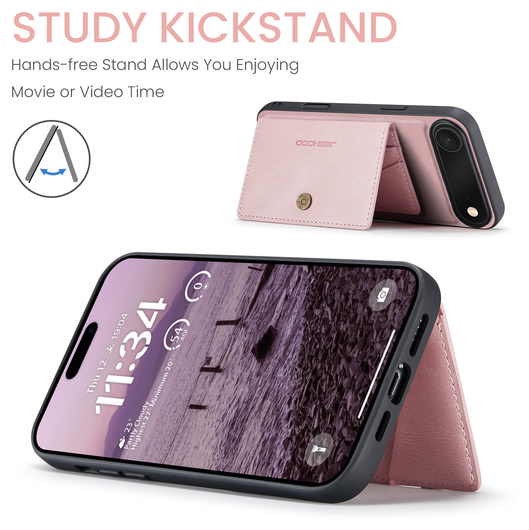 CaseMe JH-01 Apple iPhone Air Hoesje met Magnetische Kaarthouder Roze afbeelding 7