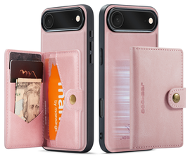 CaseMe JH-01 Apple iPhone Air Hoesje met Magnetische Kaarthouder Roze afbeelding
