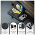 CaseMe JH-01 Apple iPhone 17 Pro Max Hoesje met Magnetische Kaarthouder Zwart afbeelding 3