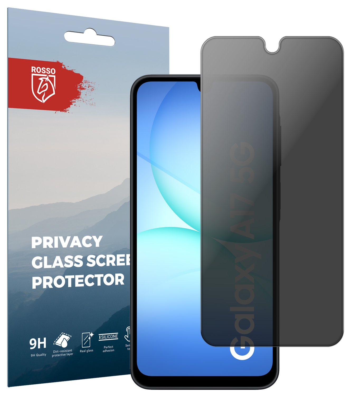 Rosso Samsung Galaxy A17 9H Tempered Glass Screen Protector Privacy afbeelding 1