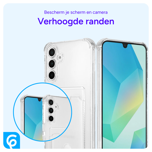 Samsung Galaxy A17 Hoesje Dun TPU met Pasjeshouder Back Cover Transparant afbeelding 3